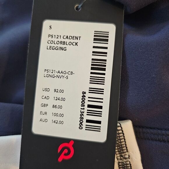 NWT Peloton Women's Navy White High Rise Colorblock Legging Size S - Picture 13 of 14